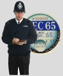Policeman and tax disc pic