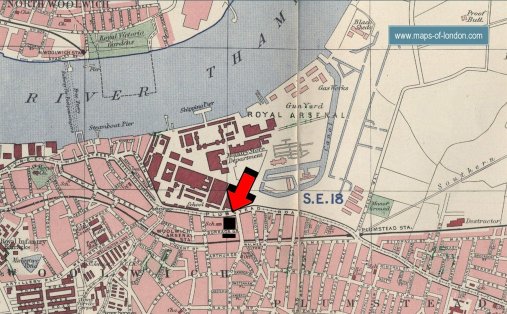 Old map of Woolwich