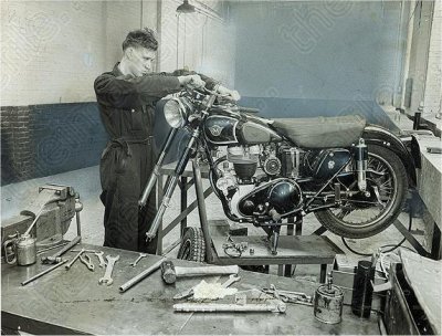 Mick Duffy in repair shop pic