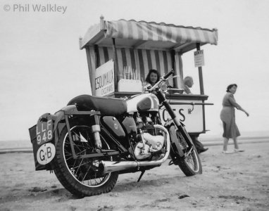 Ice cream stall on sands at Deauville pic